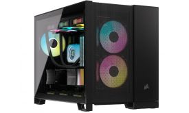 CORSAIR 2500D AIRFLOW Edzett Üveg PC Ház Tápegység nélkül (CC-9011263-WW) fekete